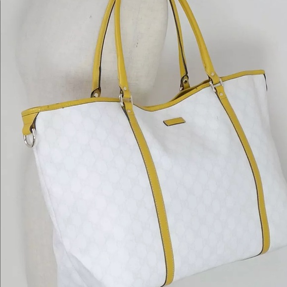 white gucci tote bag